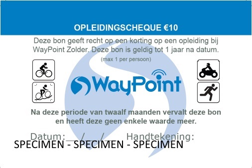 opleidingscheque 10 € WayPoint Zolder